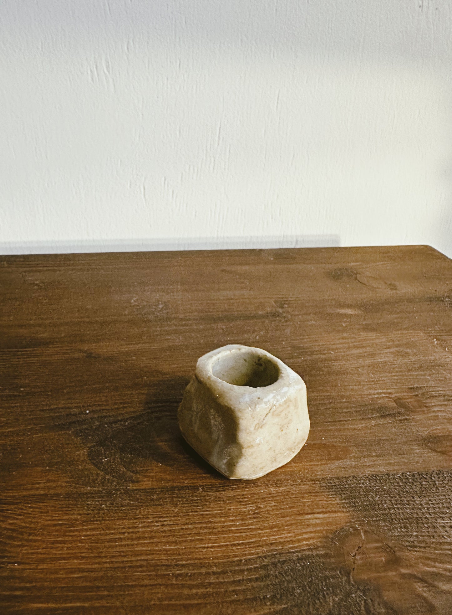 Kurinuki - candleholder - small pearl