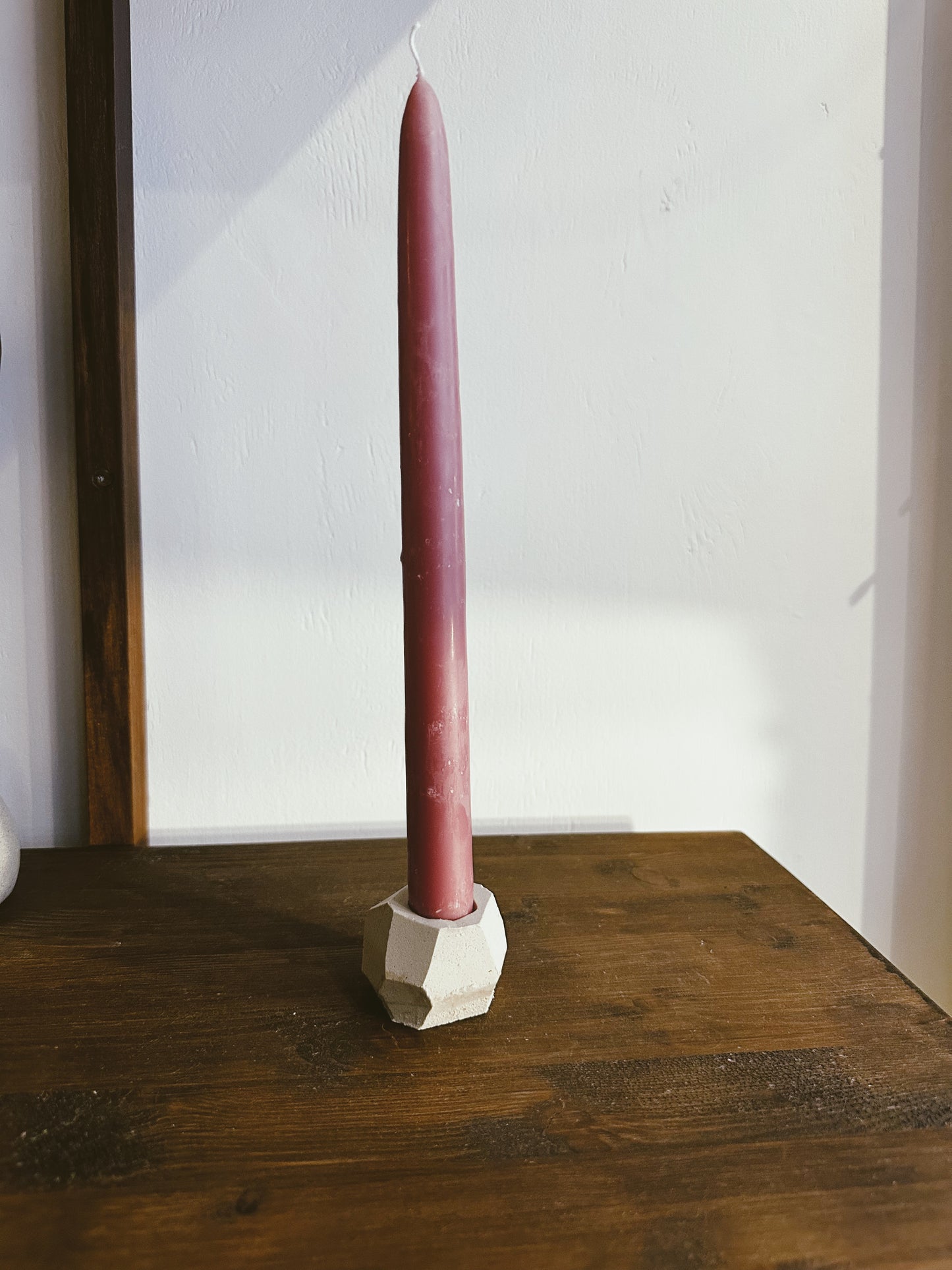 Kurinuki - candleholder - small raw