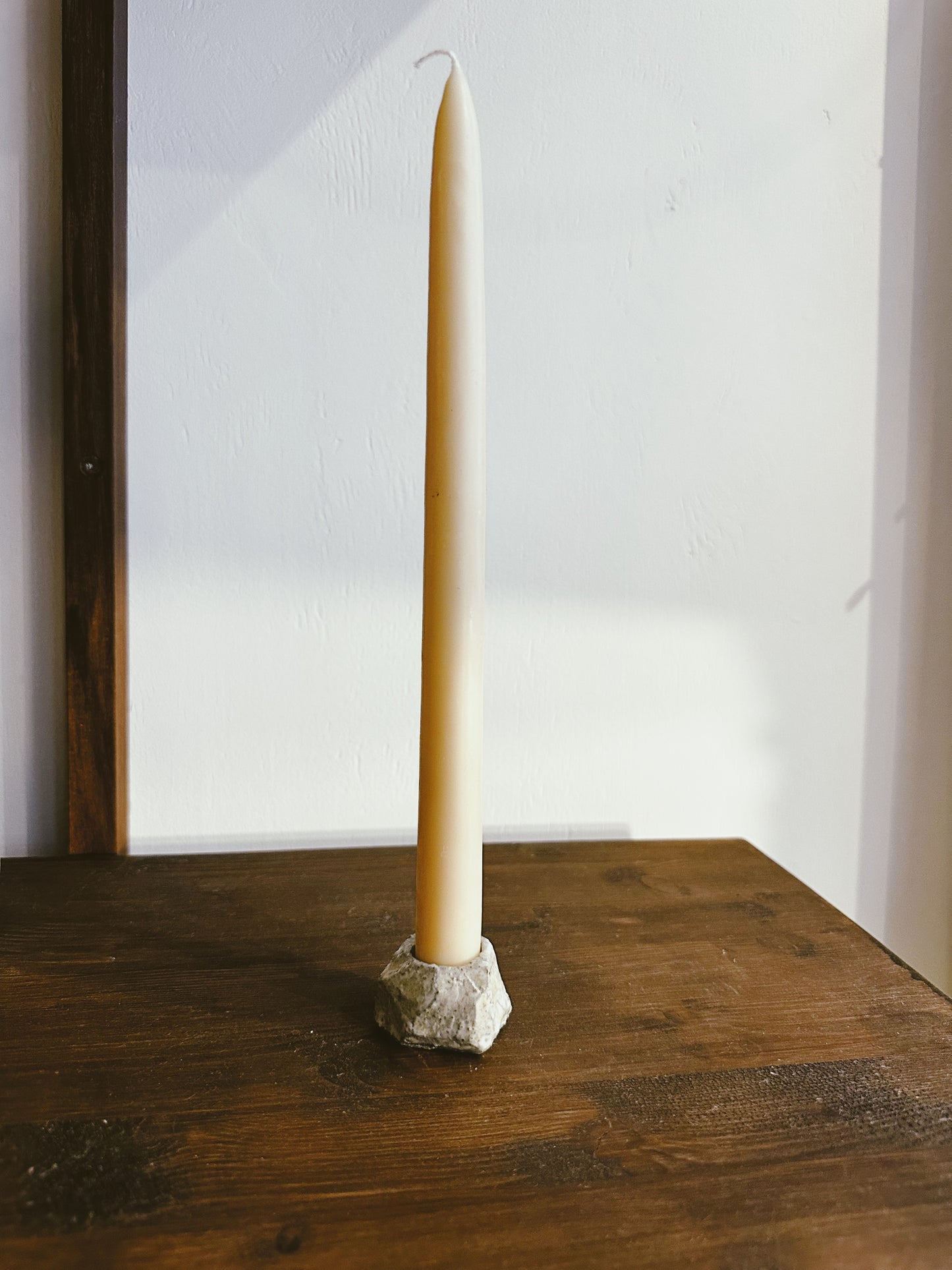 Kurinuki - candleholder - small grey pearl