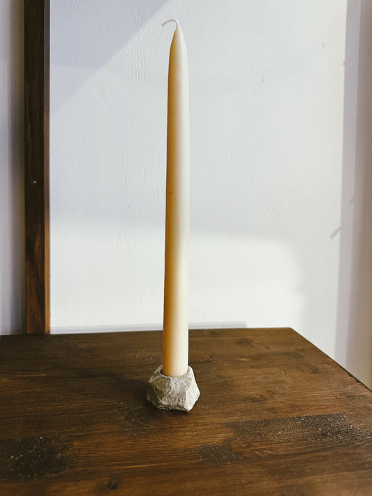 Kurinuki - candleholder - small grey pearl