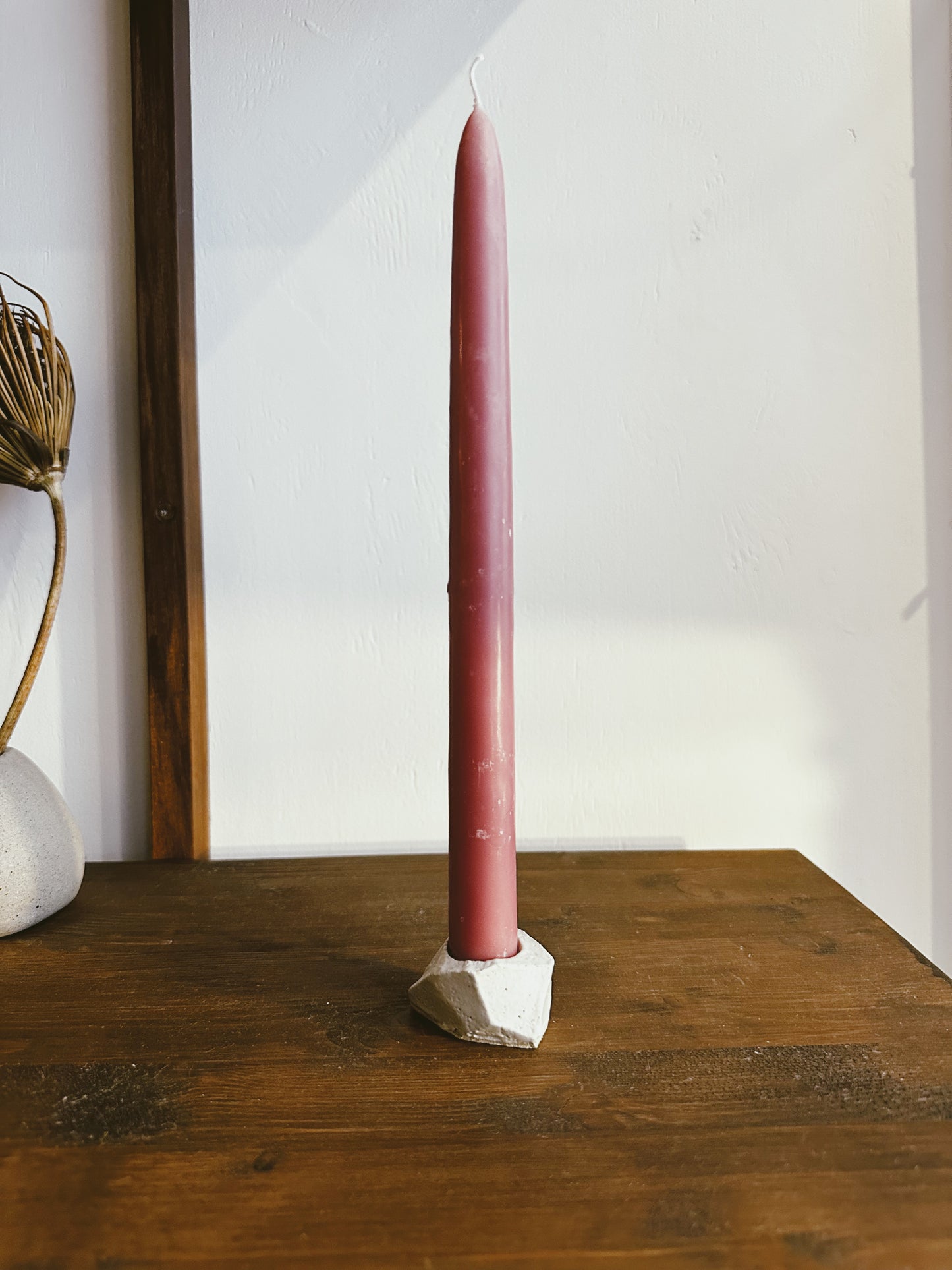 Kurinuki - candleholder - small white