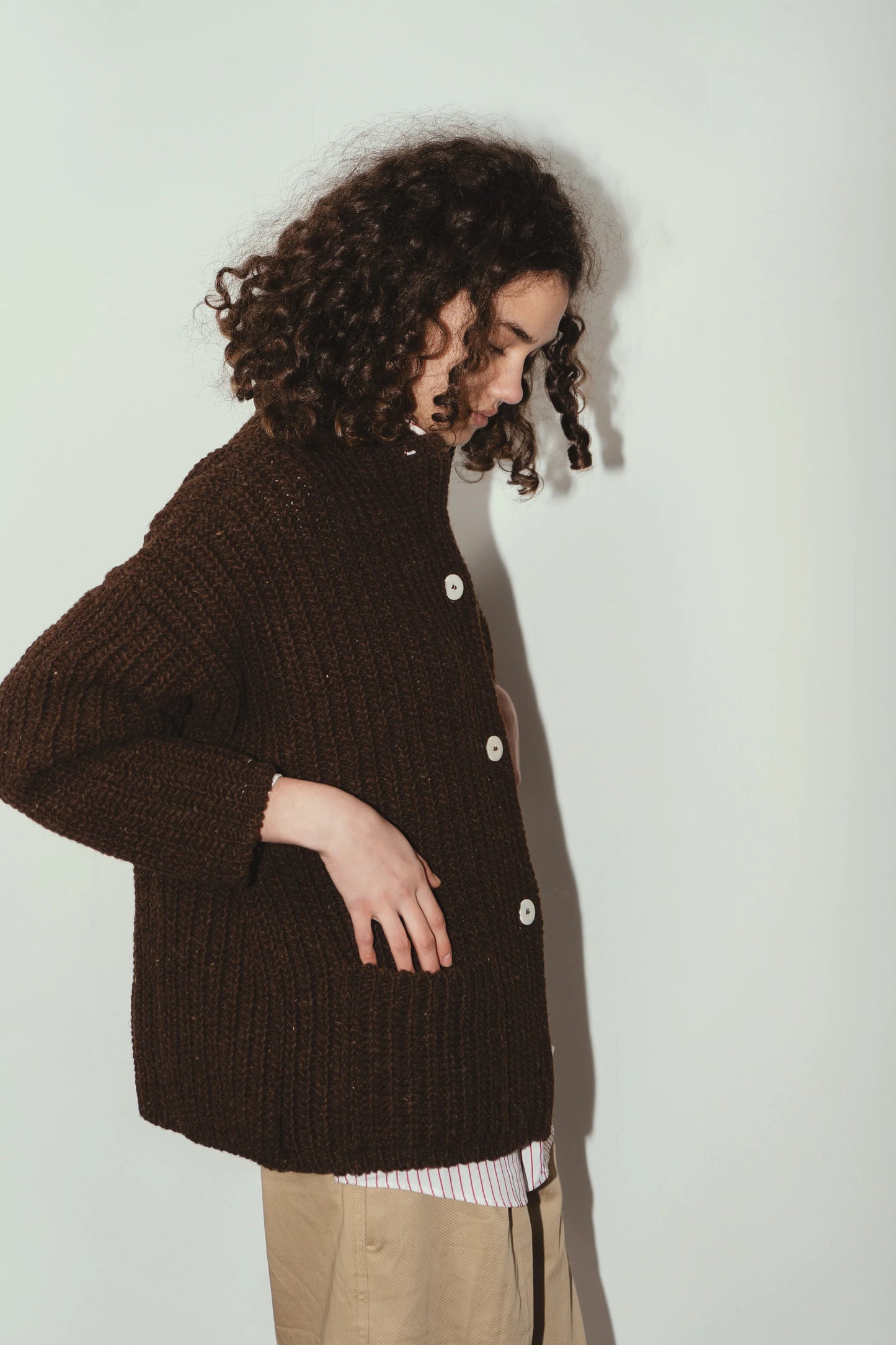 Rula cardigan - Brown Melange